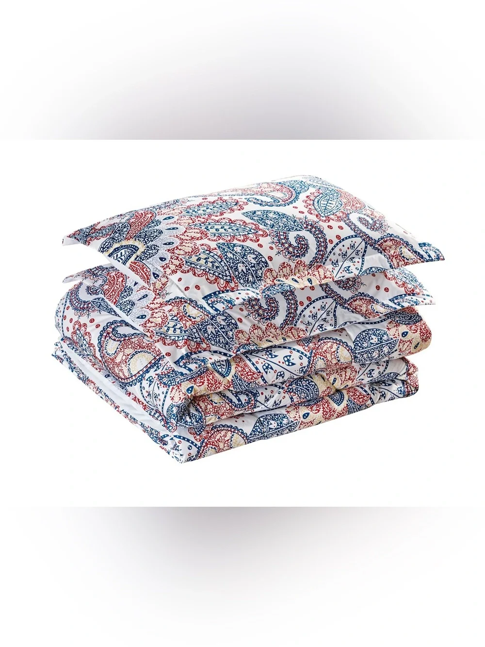 Paisley Print king 3 piece comforter set